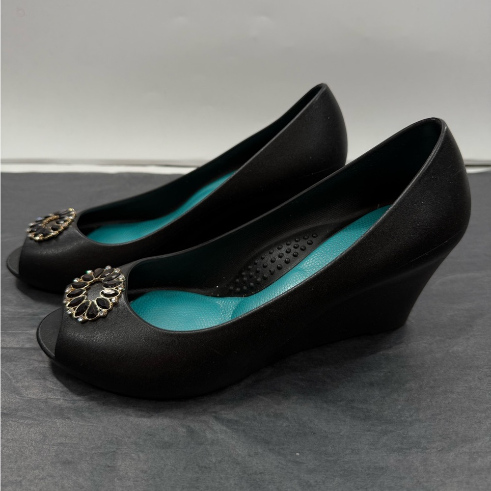 EUC Oka-B Black Jessica Wedges - Picture 5 of 12